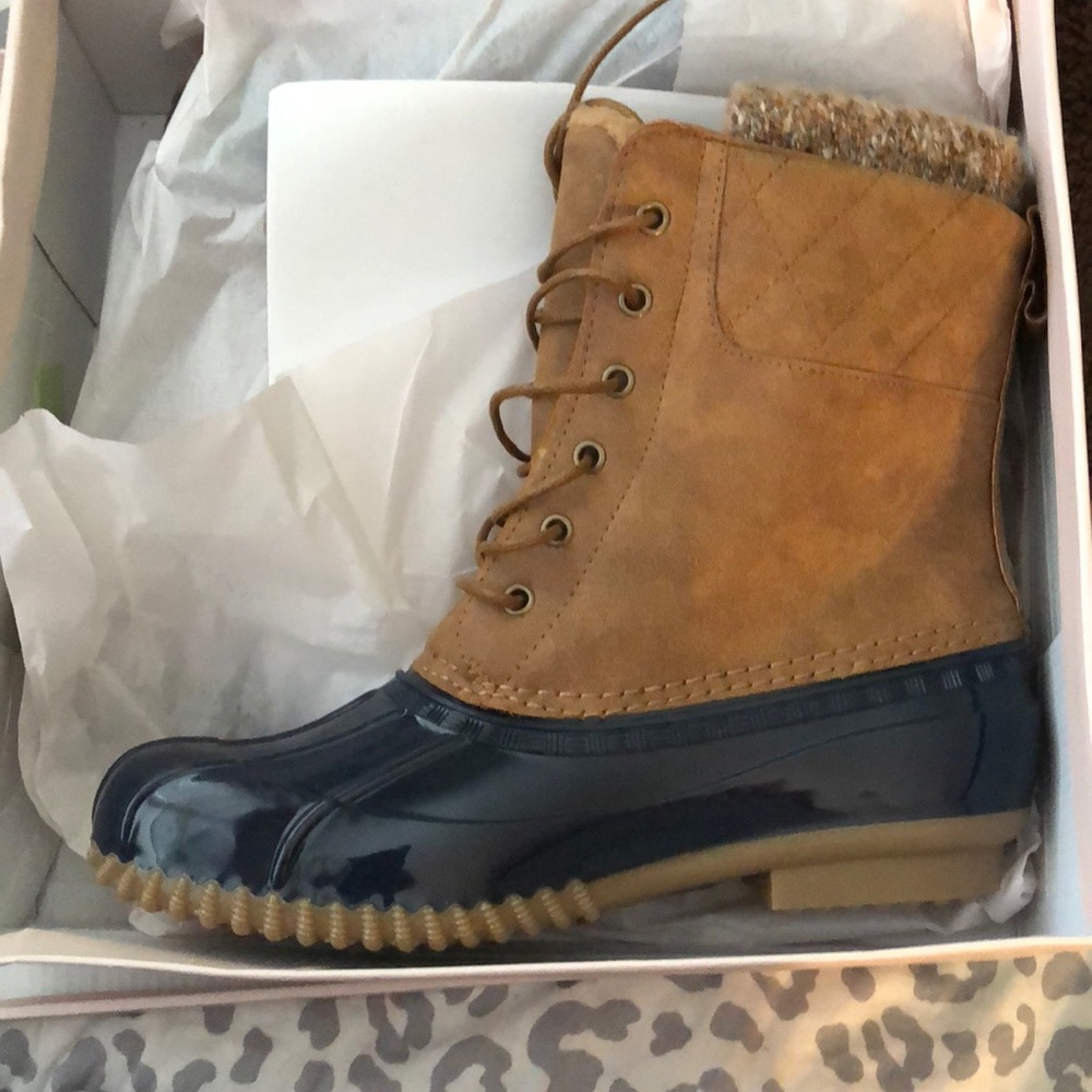 Duck boots from just fab